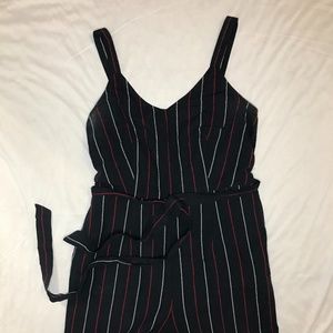 Stripped Midi Jumpsuit with belt